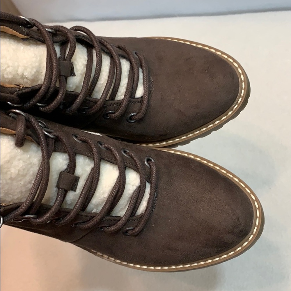 Tipper Heeled Lace-Up Boots - Dark Brown - Picture 8 of 13